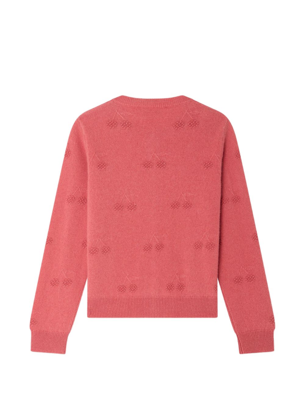 Maglione per bambina Bonpoint Kids rosa con ricamo ciliegie W06GCAK00004 028C BONPOINT KIDS