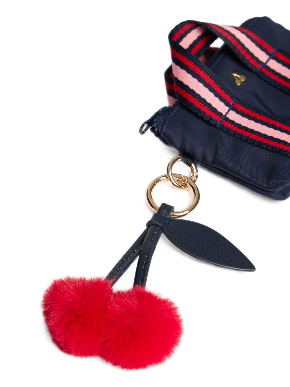 Portachiavi per bambina Bonpoint Kids blu con motivo ciliegie W06GDIL00001 051 BONPOINT KIDS