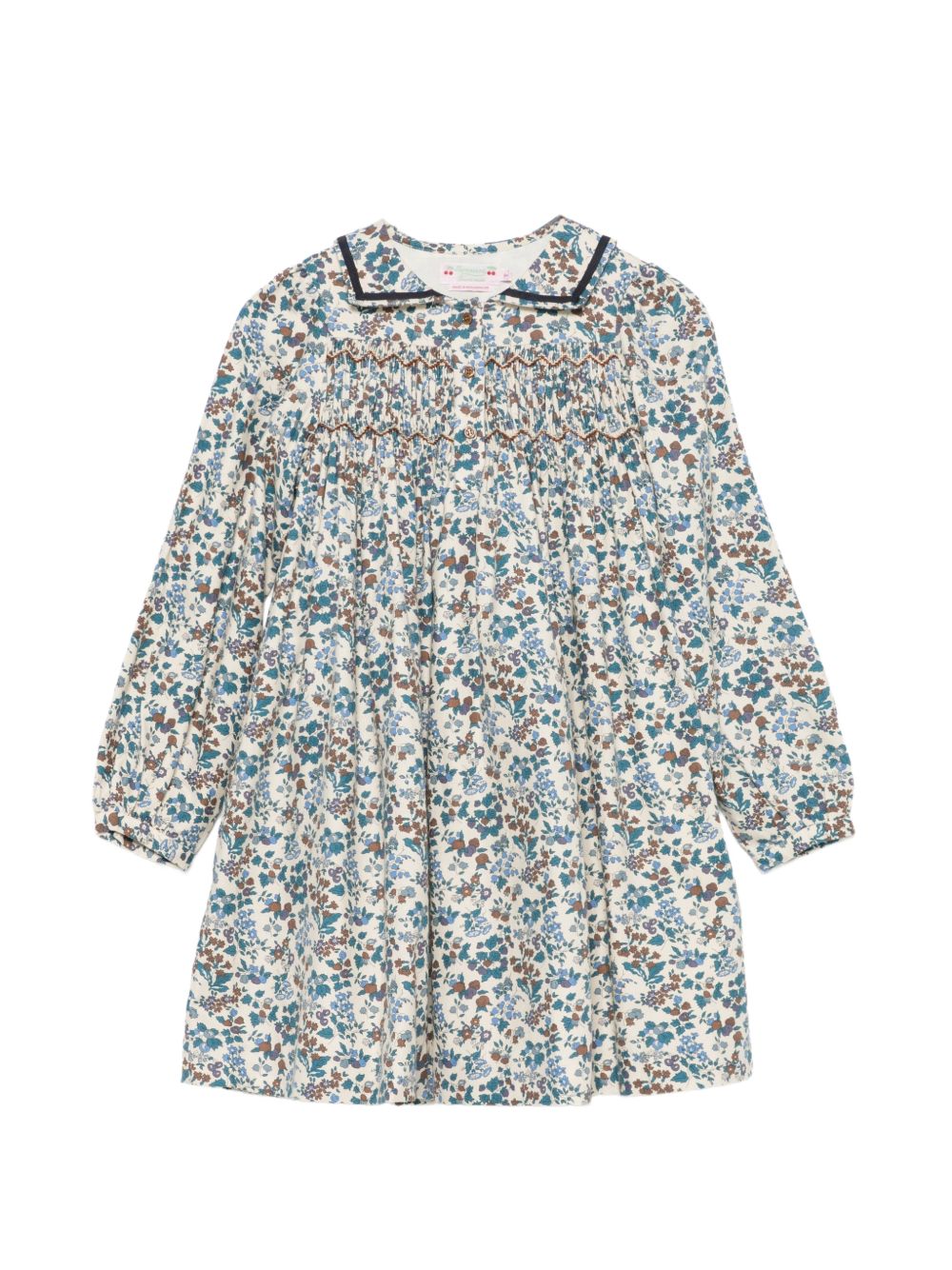 Abito per bambina Bonpoint Kids multicolore con stampa floreale all-over W06GDRW00007 515C BONPOINT KIDS