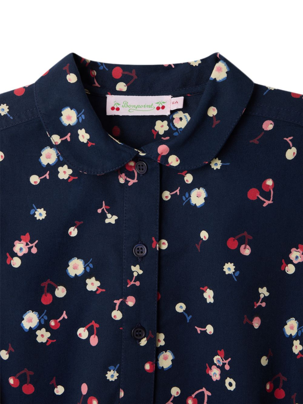 Abito per bambina Bonpoint Kids blu con stampa a fiori all-over W06GDRW00018 580 BONPOINT KIDS