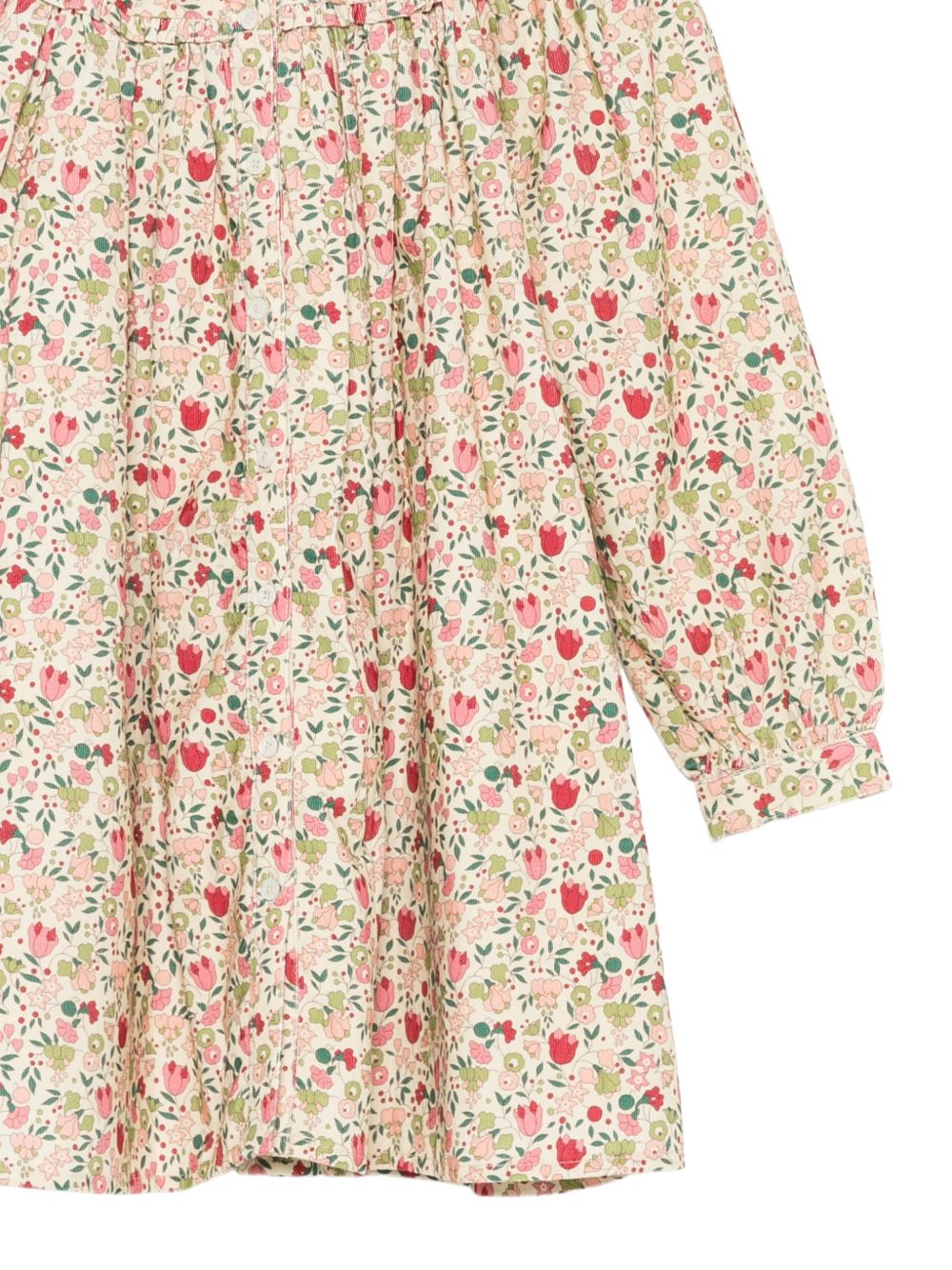 Abito per bambina Bonpoint Kids beige con stampa floreale all-over W06GDRW00020 524B BONPOINT KIDS