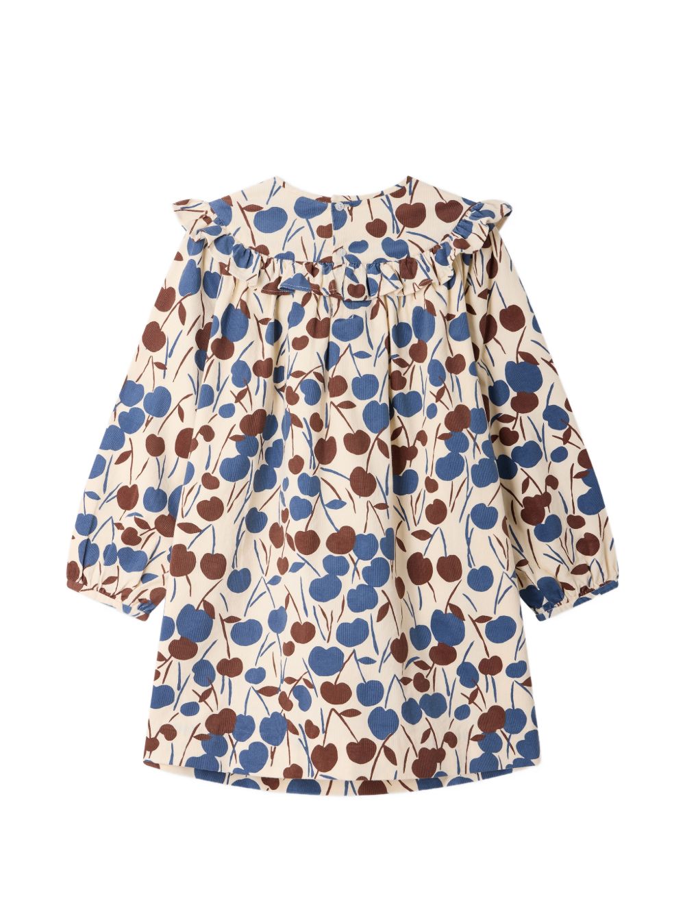 Abito per bambina Bonpoint Kids beige con stampa cherry all-over W06GDRW00024 665 BONPOINT KIDS