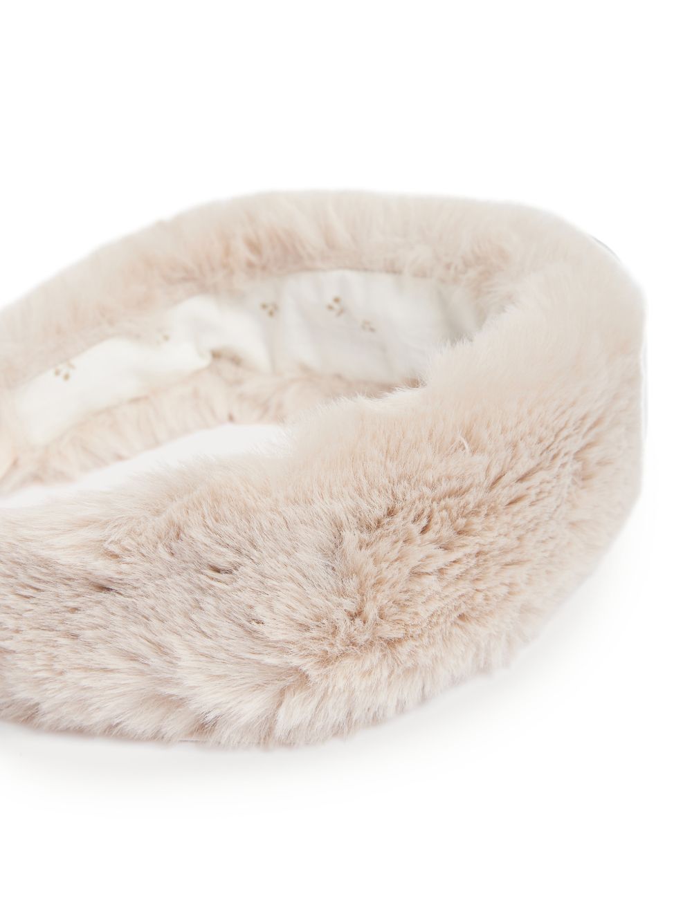 Cerchietto per bambina Bonpoint Kids beige in pelliccia sintetica W06GHAW00022 003 BONPOINT KIDS
