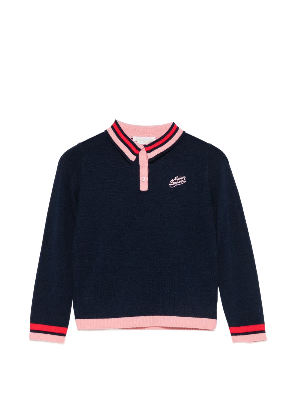 Maglione per bambino Bonpoint Kids blu con design lavorato a maglia W06GJUK00005 070 BONPOINT KIDS