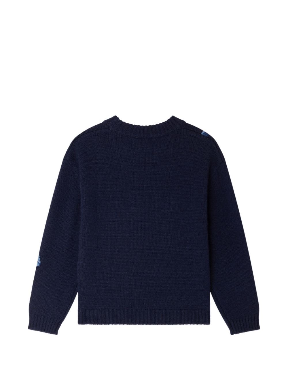 Maglione per bambina Bonpoint Kids blu con motivo ciliegie ricamate W06GJUK00006 970A BONPOINT KIDS
