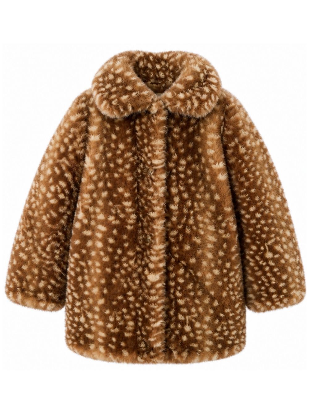 Cappotto per bambina Bonpoint Kids marrone con stampa a pois W06GOUW00012 667B BONPOINT KIDS