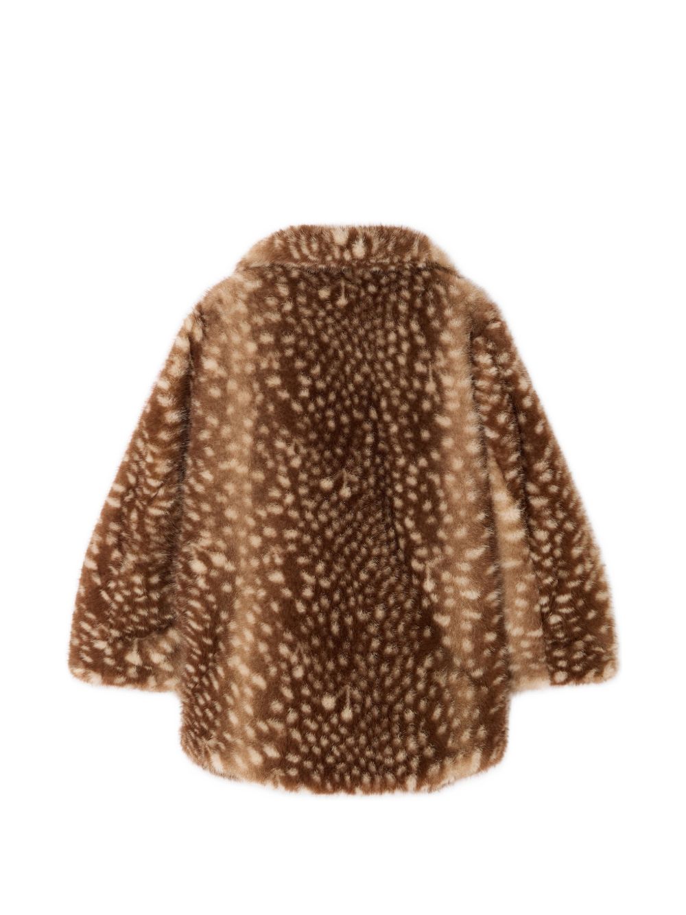 Cappotto per bambina Bonpoint Kids marrone con stampa a pois W06GOUW00012 667B BONPOINT KIDS