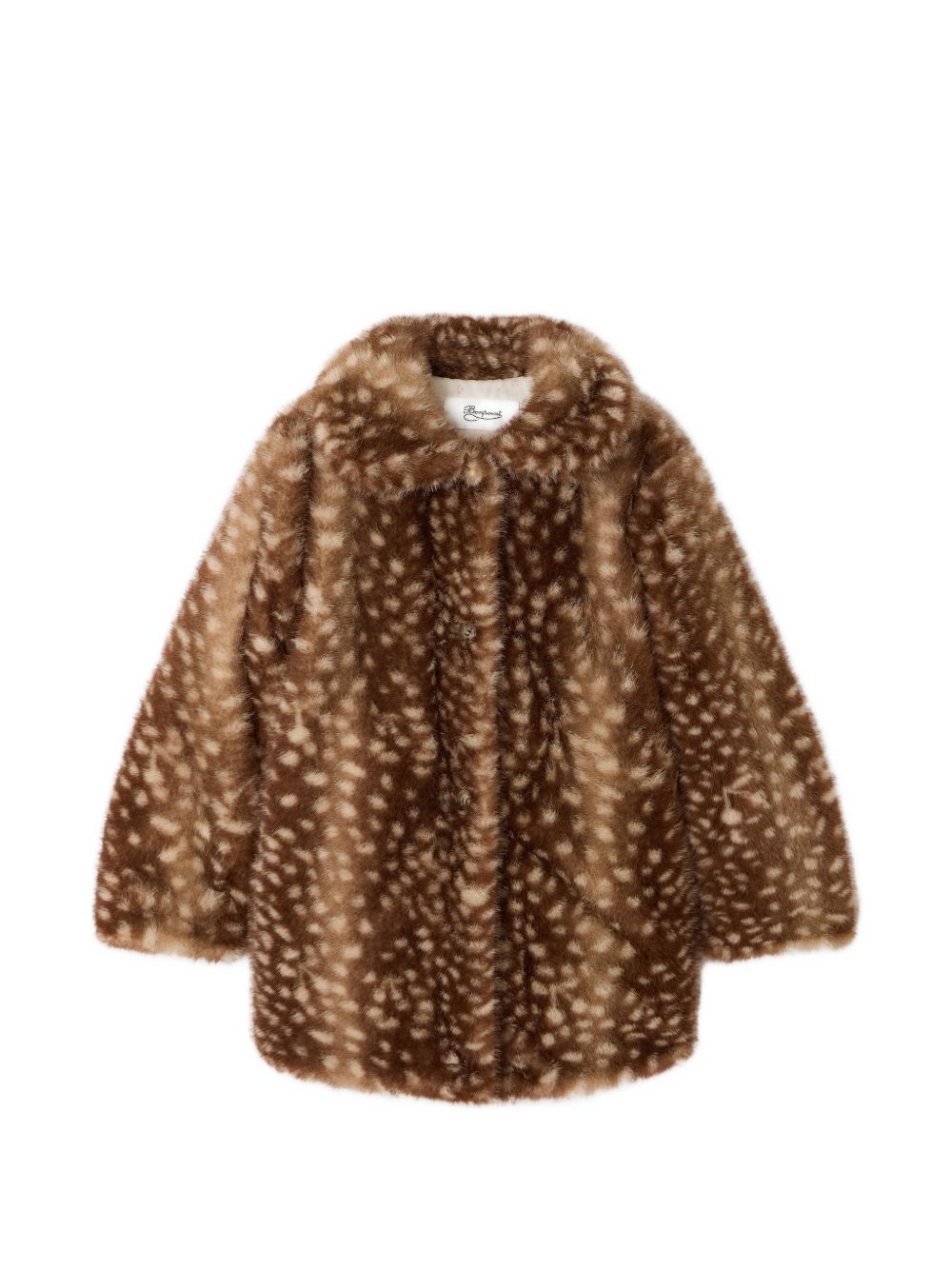Cappotto per bambina Bonpoint Kids marrone con stampa a pois W06GOUW00012 667B BONPOINT KIDS