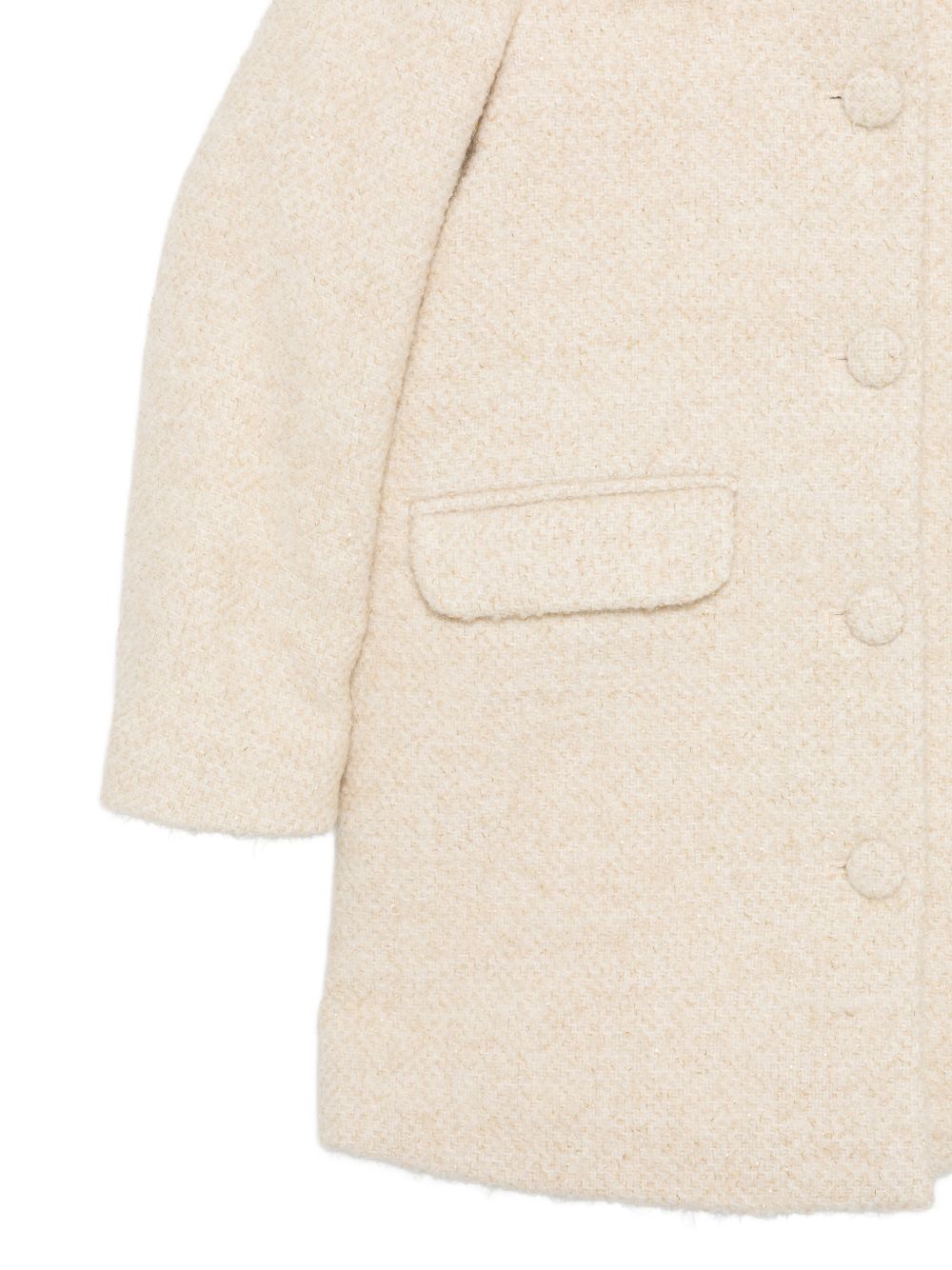 Cappotto per bambina Bonpoint Kids beige con colletto in pelliccia sintetica W06GOUW00017 060 BONPOINT KIDS