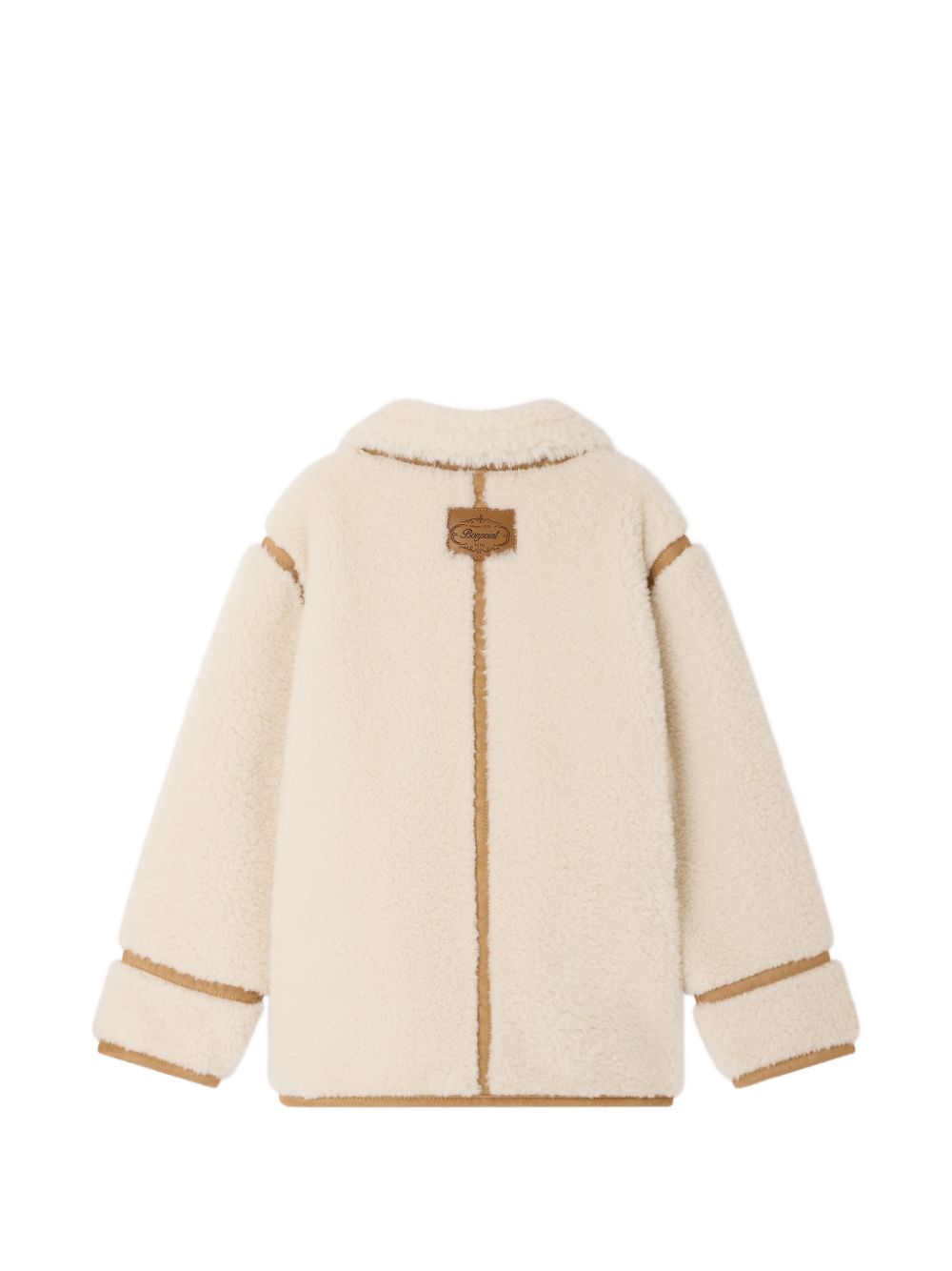 Cappotto per bambina Bonpoint Kids beige con trama effetto shearling W06GOUW00019 067B BONPOINT KIDS