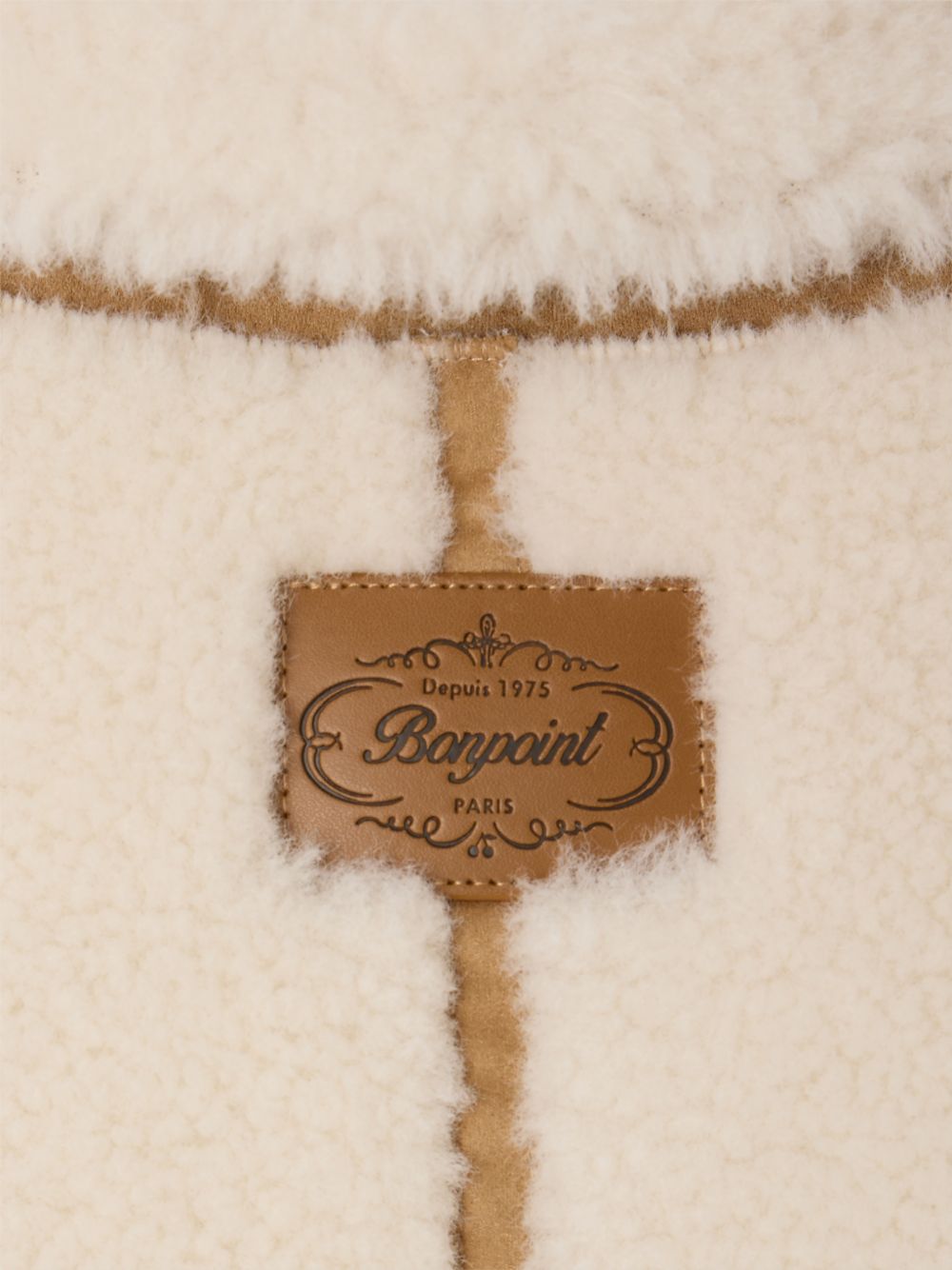 Cappotto per bambina Bonpoint Kids beige con trama effetto shearling W06GOUW00019 067B BONPOINT KIDS