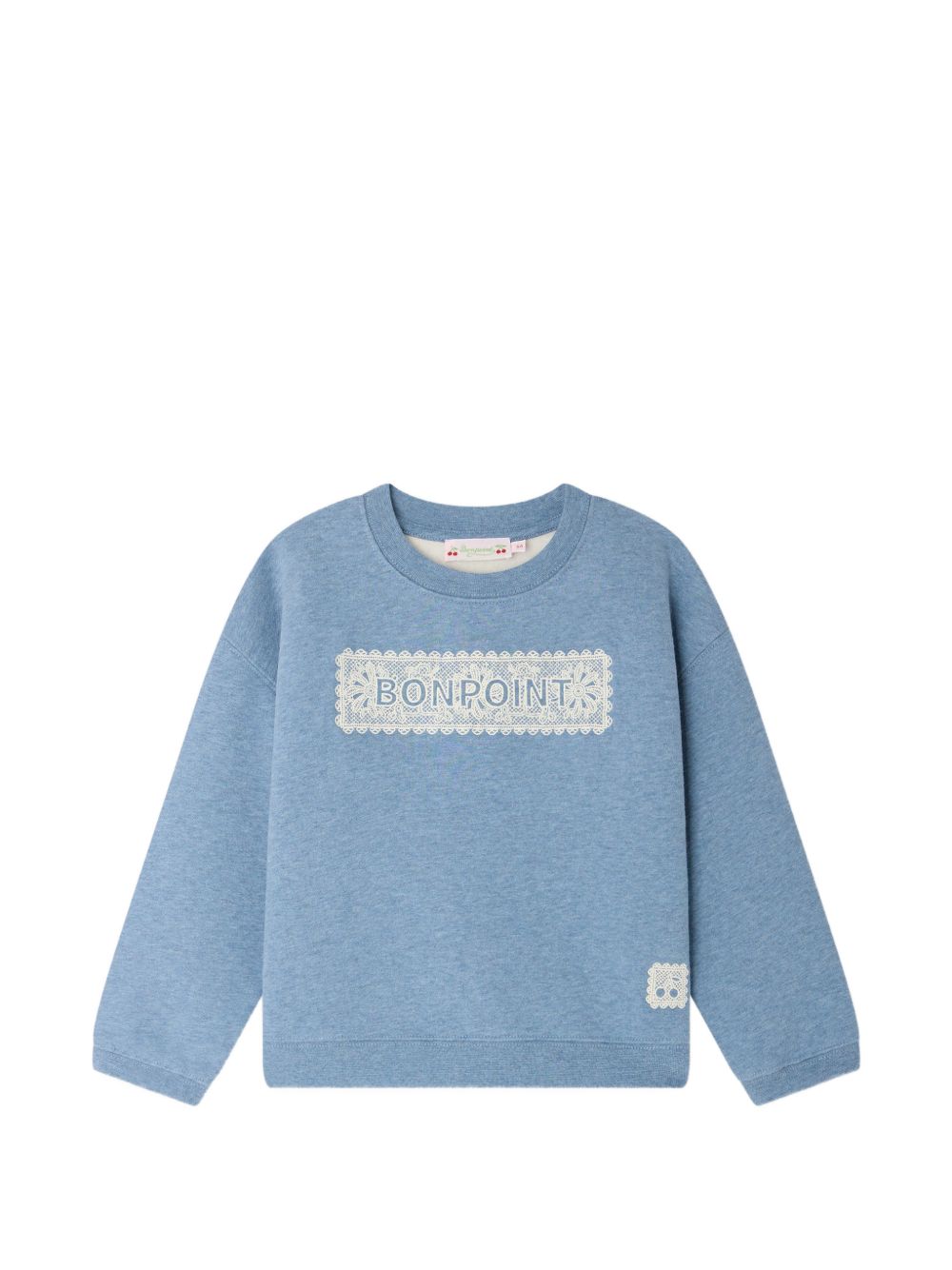 Felpa per bambina Bonpoint azzurra con applicazione sul petto W06GSWK00003 116 BONPOINT KIDS
