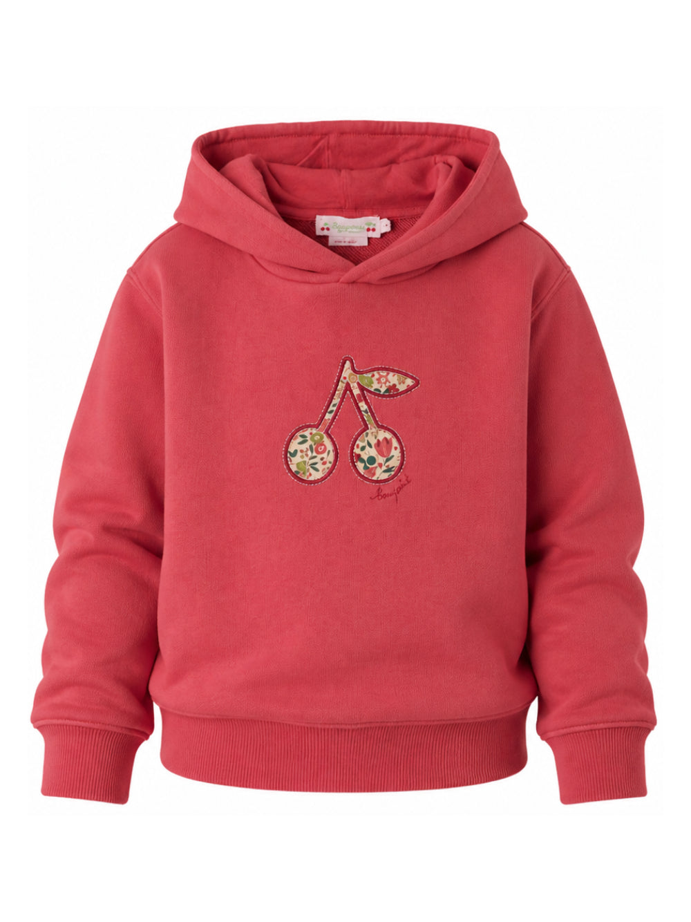 Felpa per bambina Bonpoint rossa con applicazione ciliegie W06GSWK00010 128C BONPOINT KIDS
