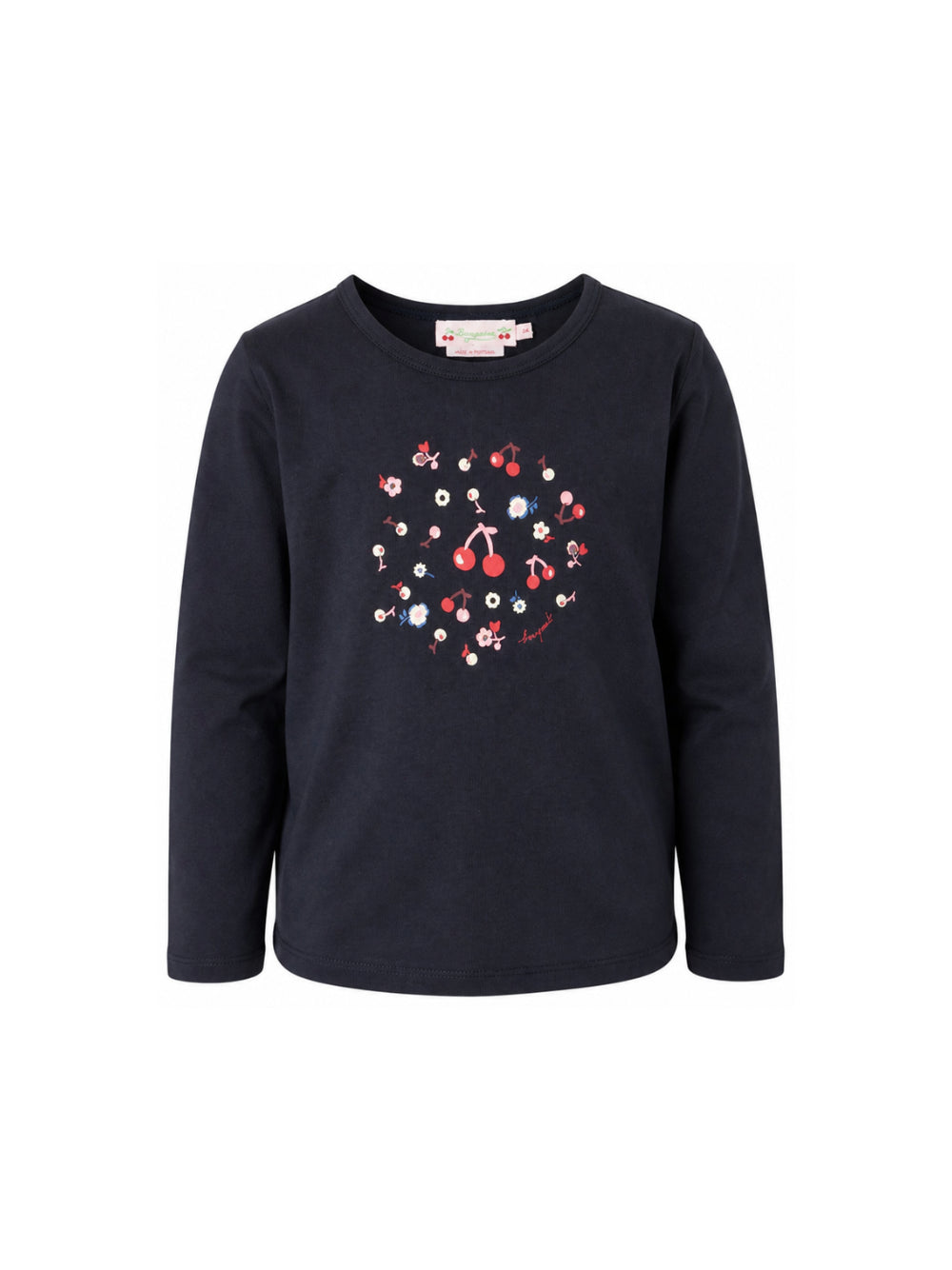 T-shirt per bambina Bonpoint Kids blu con stampa Cherry sul davanti W06GTSK00013 170 BONPOINT KIDS