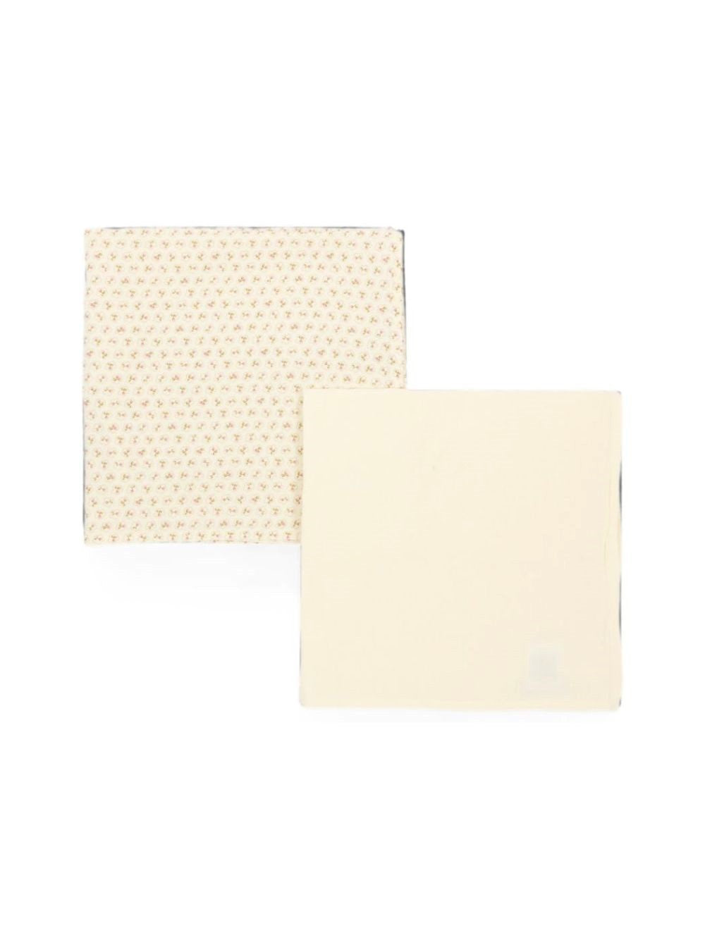 Set di due copertine per neonati Bonpoint Kids beige con stampa floreale W06NACW00002 624 BONPOINT KIDS