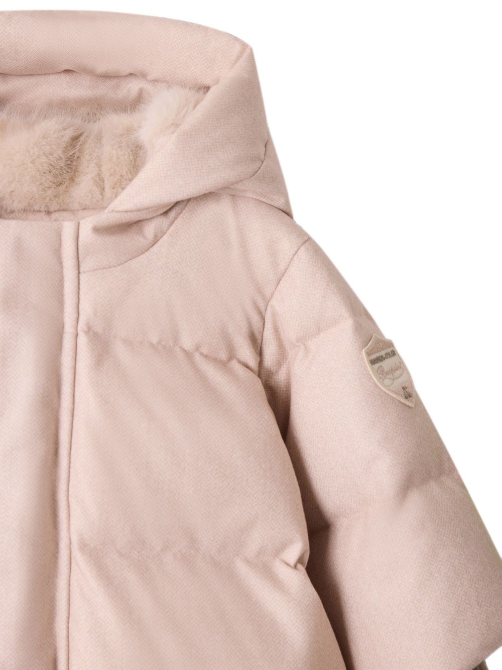 Tuta da neve per neonati Bonpoint Kids beige con finitura imbottita W06NOUW00004 060B BONPOINT KIDS