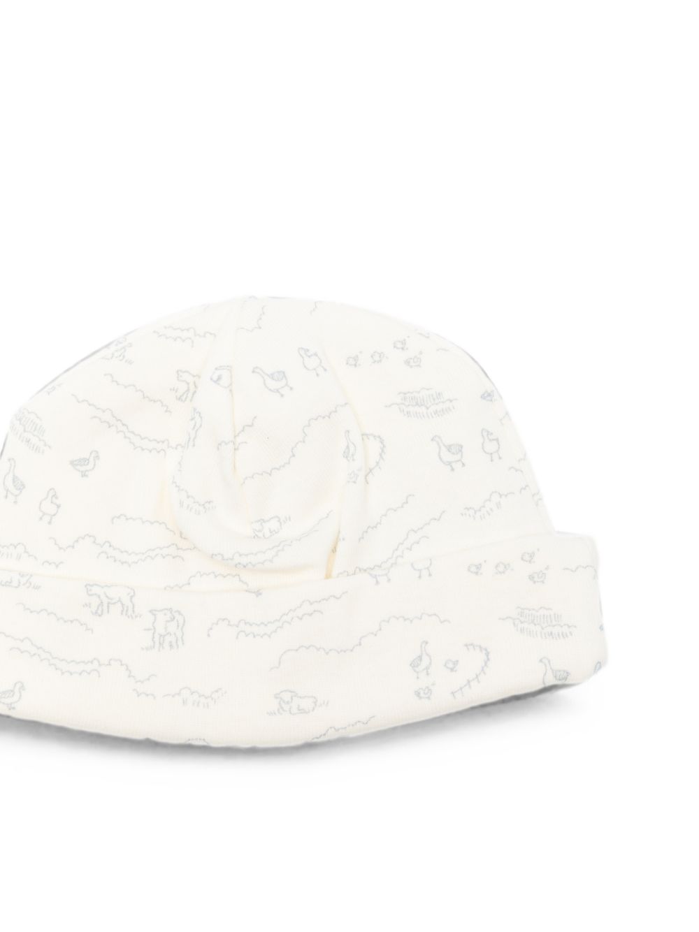 Berretto per neonati Bonpoint Kids bianco con stampa grafica W06OACK00001 606A BONPOINT KIDS