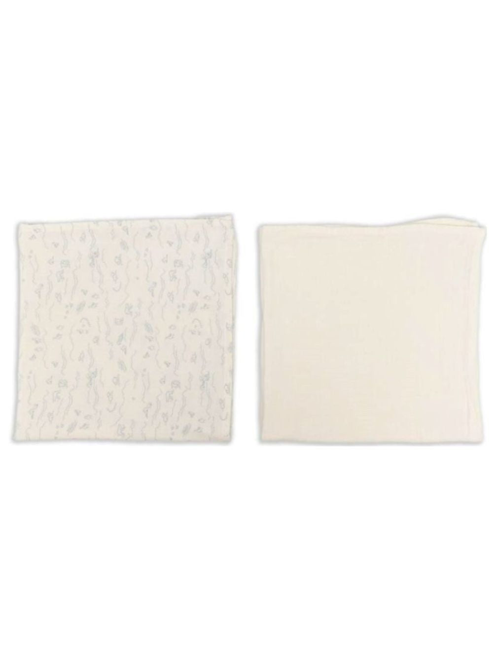 Set di due bavaglini per neonati Bonpoint Kids beige con stampa grafica W06OACW00001 606A BONPOINT KIDS