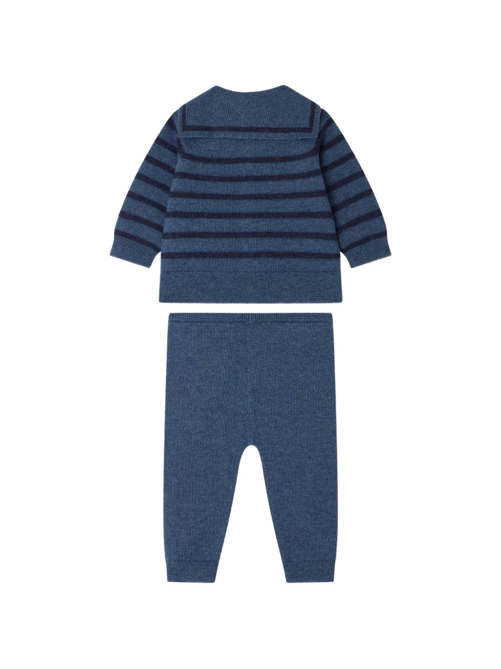 Set maglione e pantaloni per neonato Bonpoint Kids blu con motivo a righe W06OSEK00004 278 BONPOINT KIDS