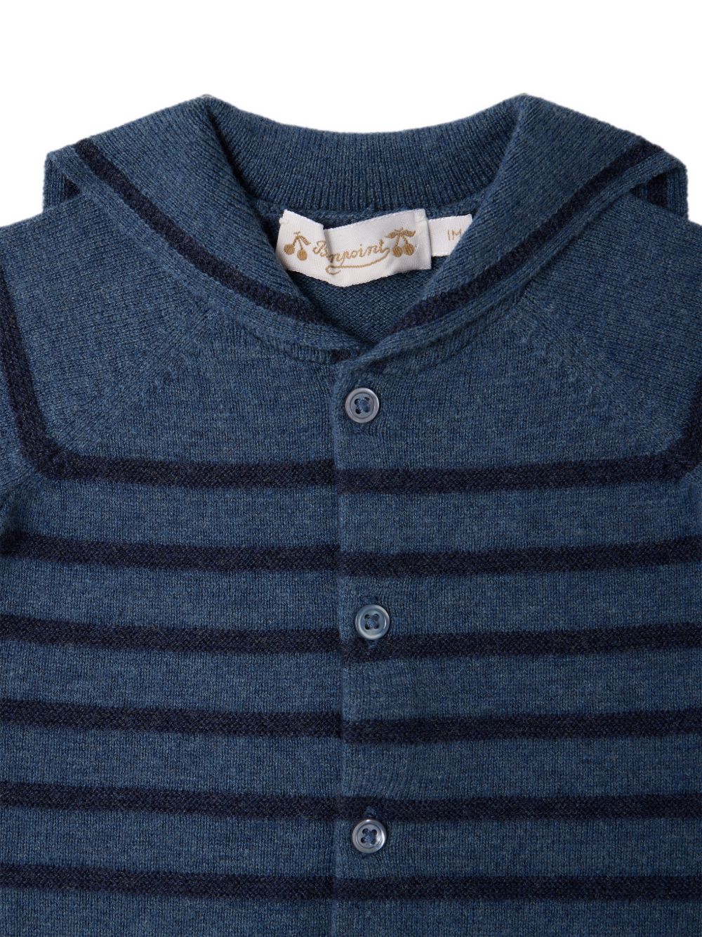 Set maglione e pantaloni per neonato Bonpoint Kids blu con motivo a righe W06OSEK00004 278 BONPOINT KIDS