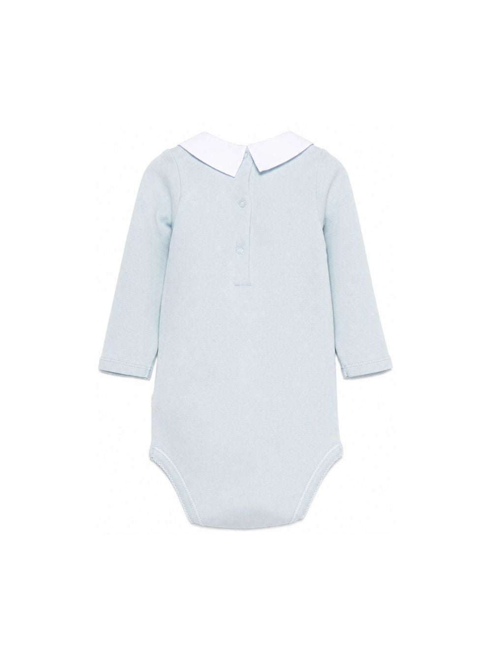 Body per neonato Bonpoint azzurro con ricamo sul colletto W06OUNK00001 015C BONPOINT KIDS
