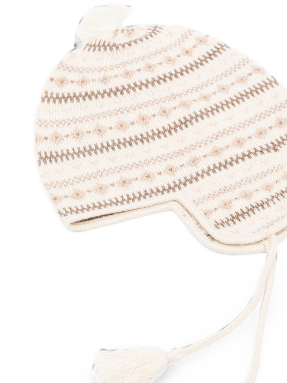 Cappello per neonato Bonpoint Kids beige con motivo Fair Isle W06PACK00001 902 BONPOINT KIDS