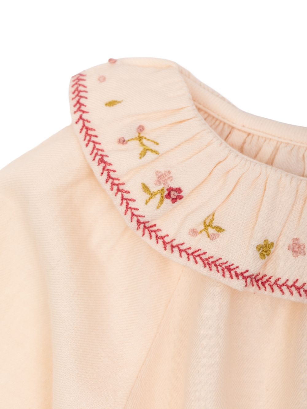 Blusa per neonata Bonpoint Kids rosa con ricami floreali W06XBLW00007 025A BONPOINT KIDS