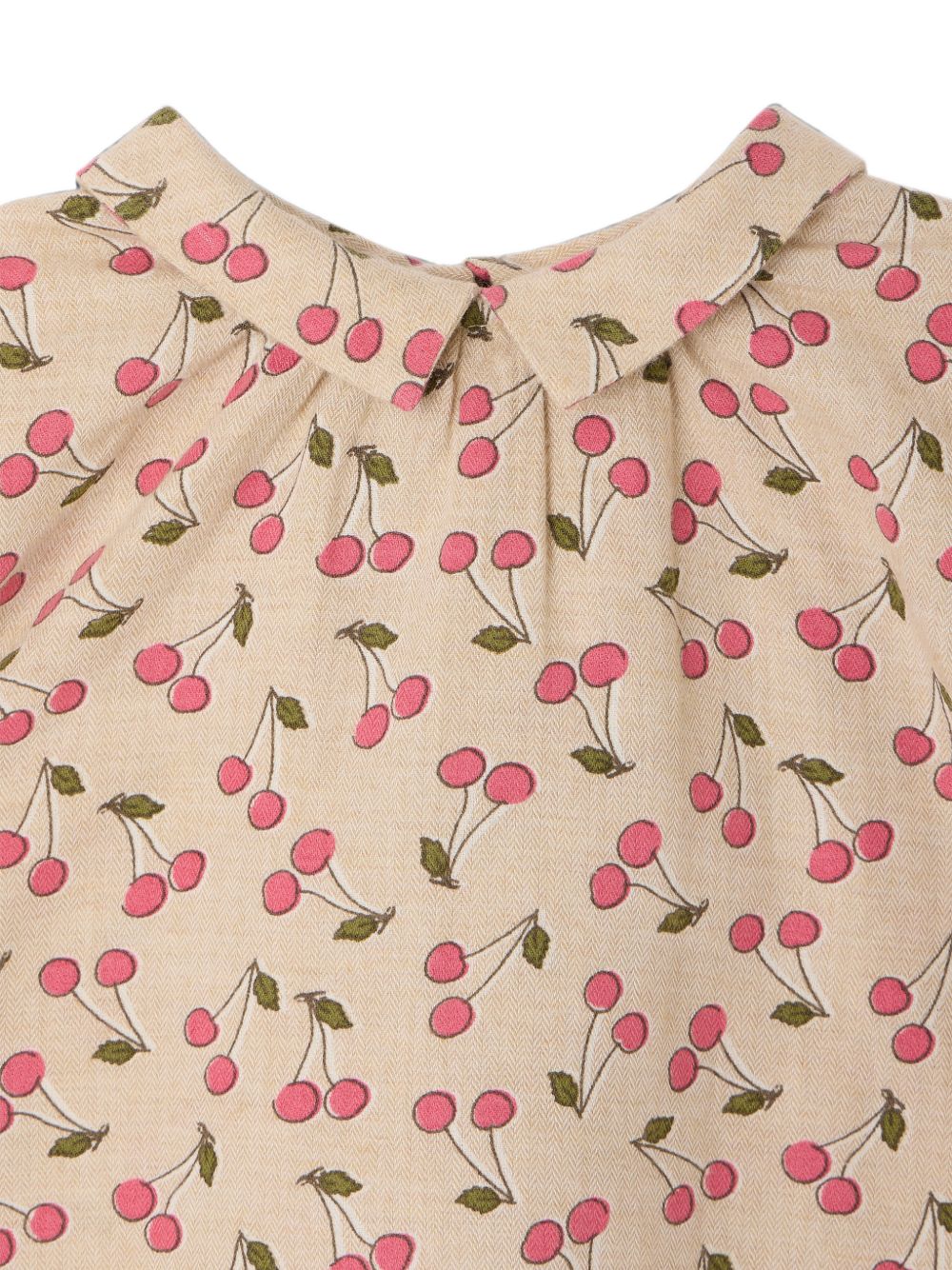 Blusa per neonata Bonpoint Kids beige con stampa Cherry all-over W06XBLW00010 609 BONPOINT KIDS