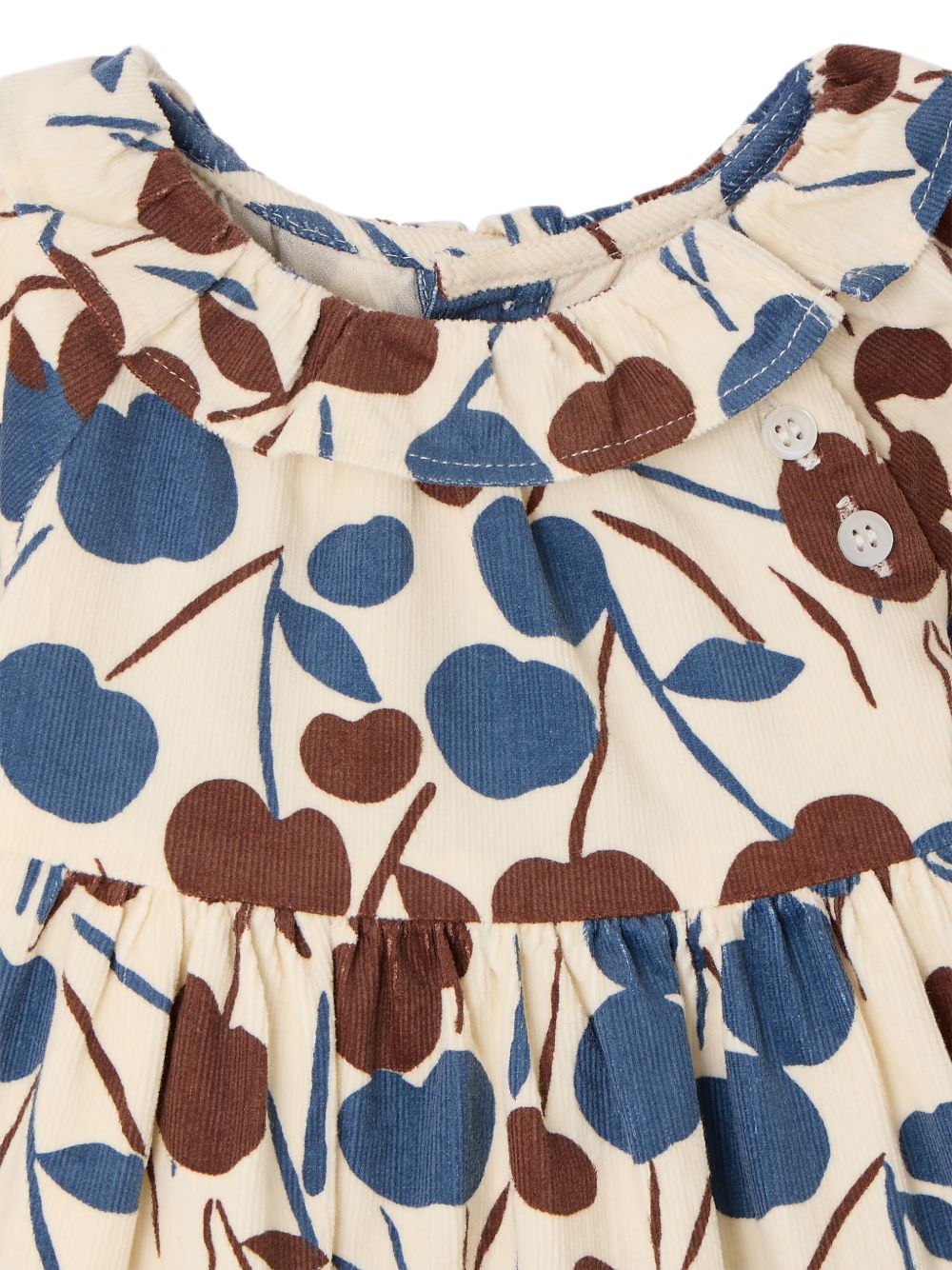 Abito per neonata Bonpoint Kids beige con stampa Cherry W06XDRW00006 665 BONPOINT KIDS