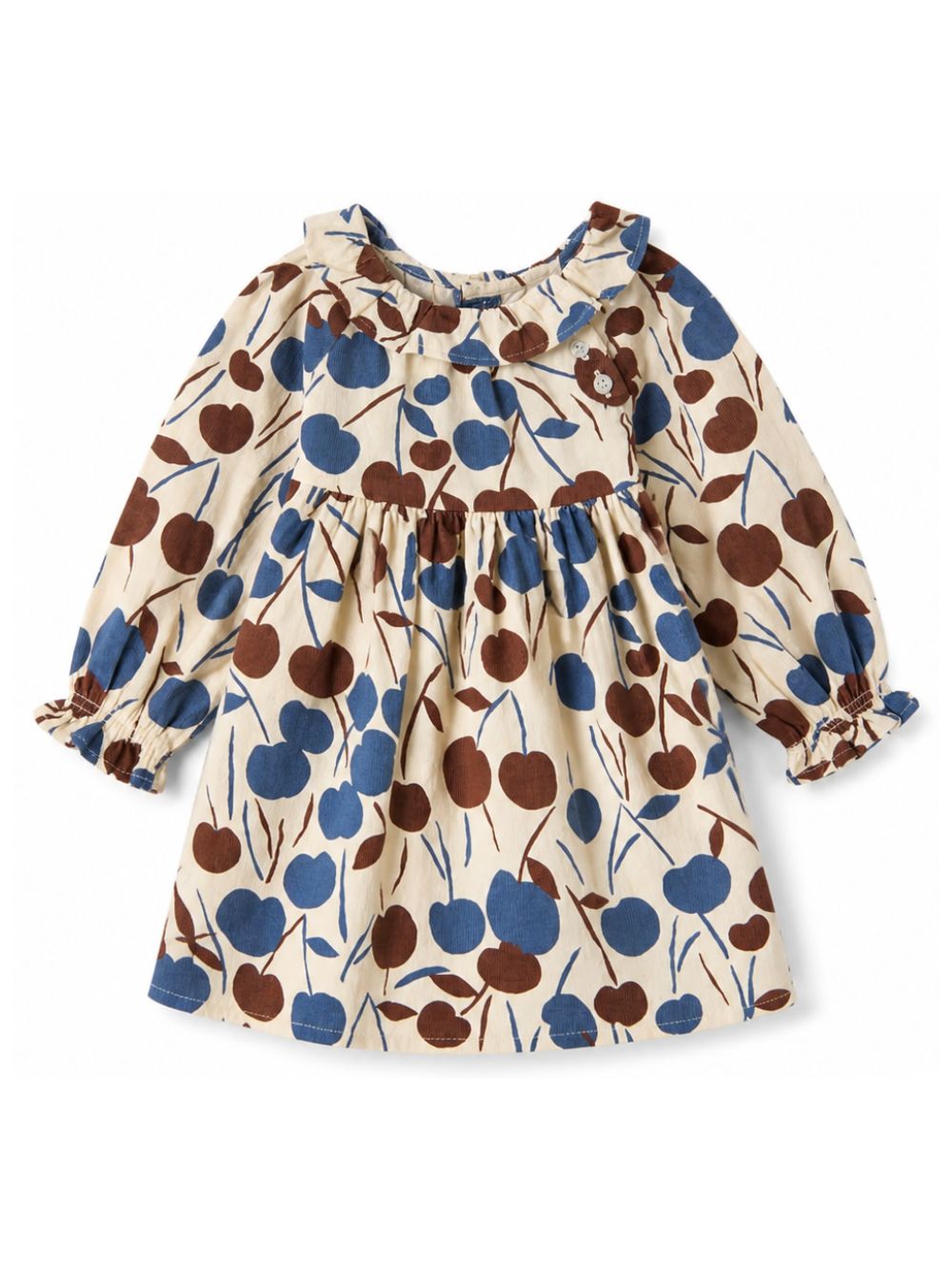 Abito per neonata Bonpoint Kids beige con stampa Cherry W06XDRW00006 665 BONPOINT KIDS