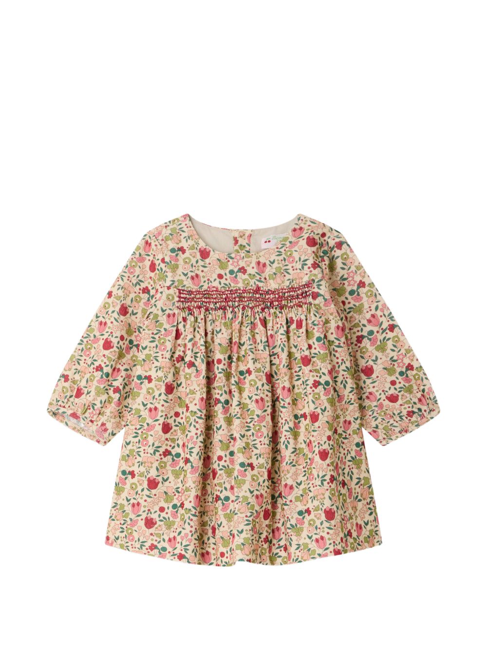 Abito per neonata Bonpoint Kids beige con stampa a fiori all-over W06XDRW00010 524B BONPOINT KIDS