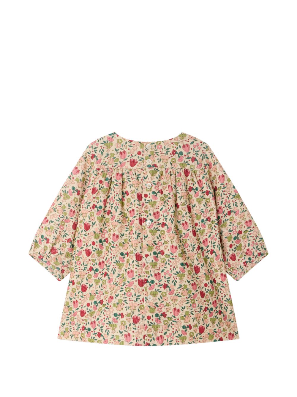 Abito per neonata Bonpoint Kids beige con stampa a fiori all-over W06XDRW00010 524B BONPOINT KIDS