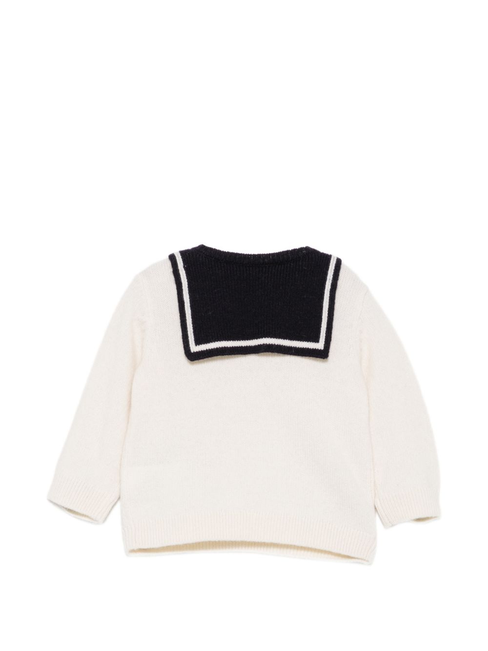 Maglione per neonata Bonpoint Kids bianco con dettaglio fiocco sul davanti W06XJUK00002 903 BONPOINT KIDS