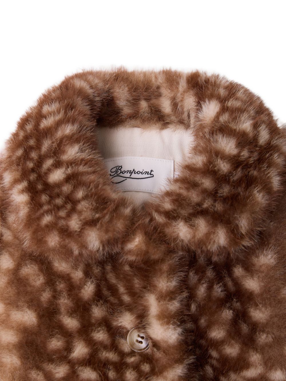 Cappotto per neonata Bonpoint Kids marrone in pelliccia sintetica W06XOUW00007 667B BONPOINT KIDS