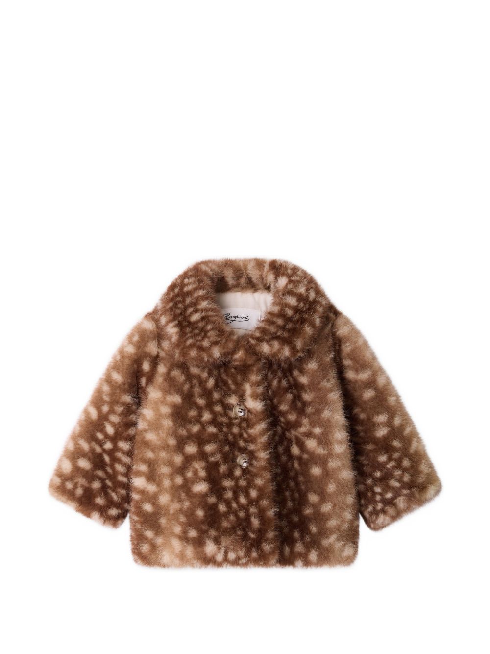 Cappotto per neonata Bonpoint Kids marrone in pelliccia sintetica W06XOUW00007 667B BONPOINT KIDS