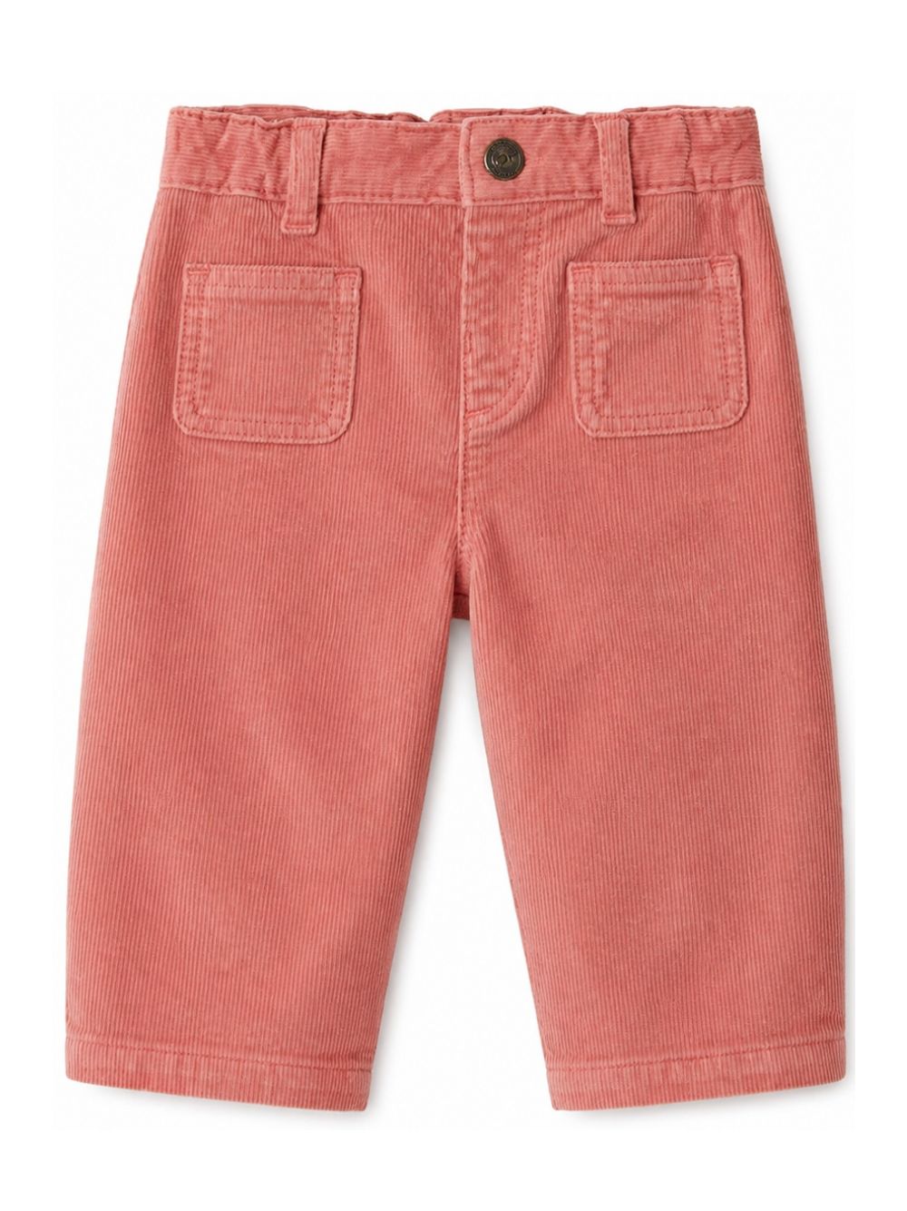 Pantaloni per neonata Bonpoint Kids rosa con trama a coste W06XPAW00006 028 BONPOINT KIDS