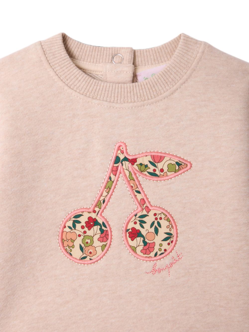Maglione per neonata Bonpoint Kids beige con motivo ciliegie ricamato W06XSWK00003 160A BONPOINT KIDS