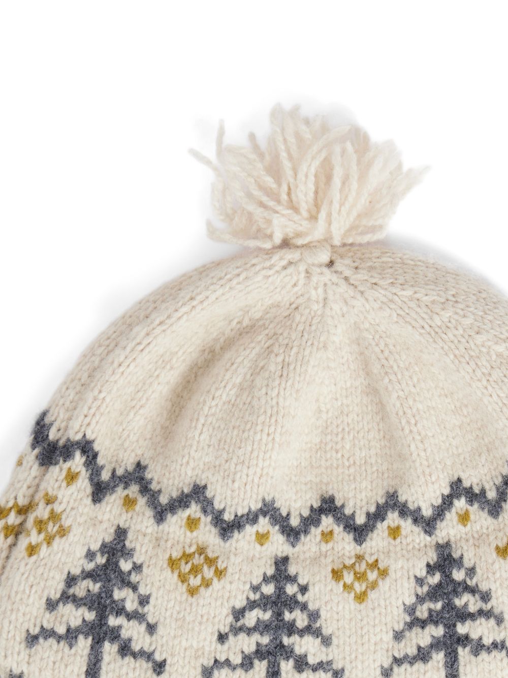 Berretto per neonato Bonpoint Kids beige con motivo Fair Isle W06YACK00005 963C BONPOINT KIDS