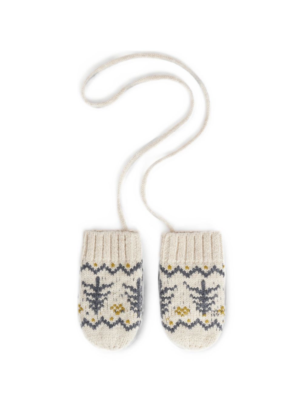 Muffole per neonato Bonpoint Kids beige con motivo Fair Isle W06YACK00006 963C BONPOINT KIDS