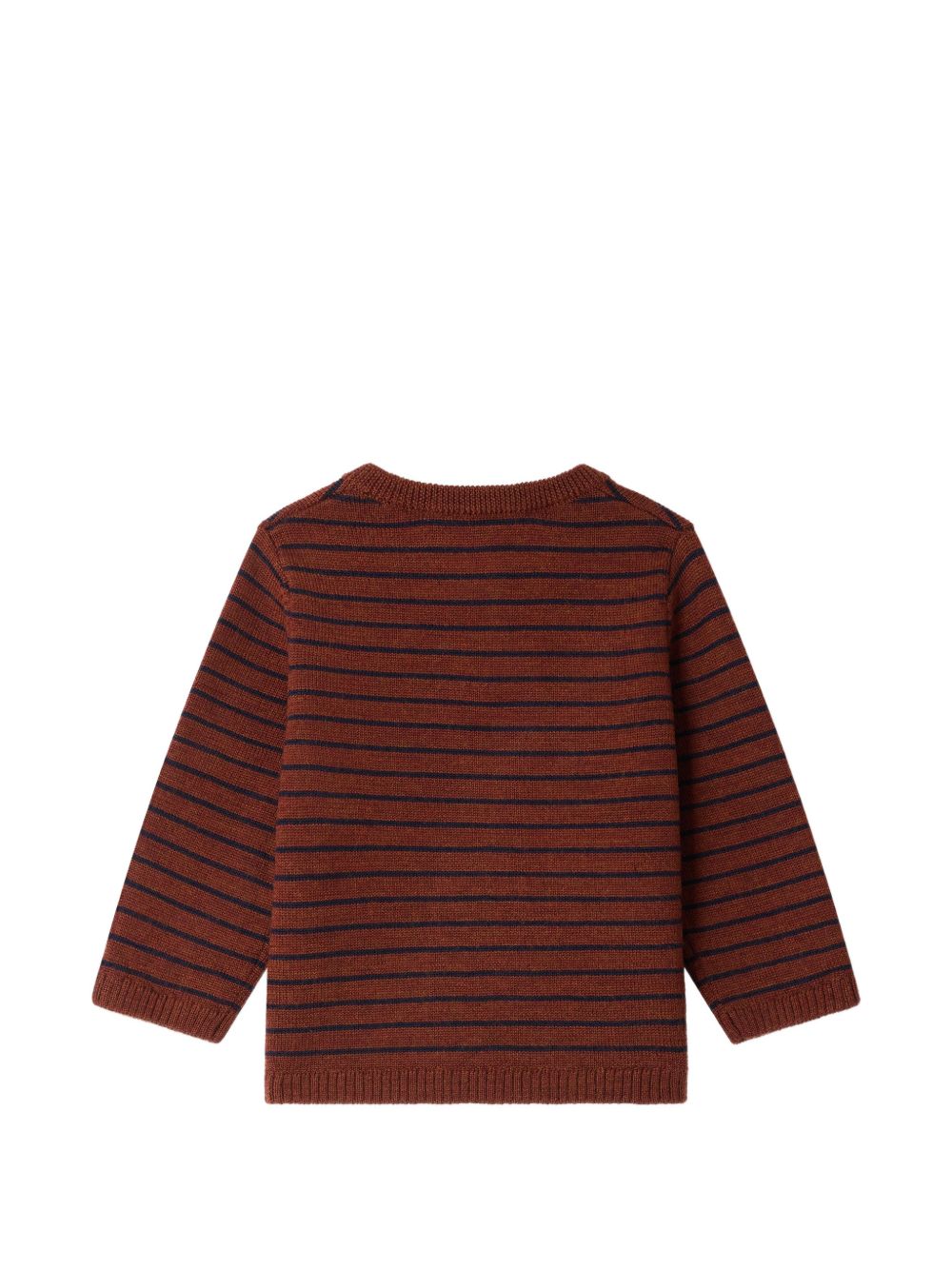 Maglione per neonato Bonpoint Kids marrone con design a righe W06YJUK00003 268A BONPOINT KIDS