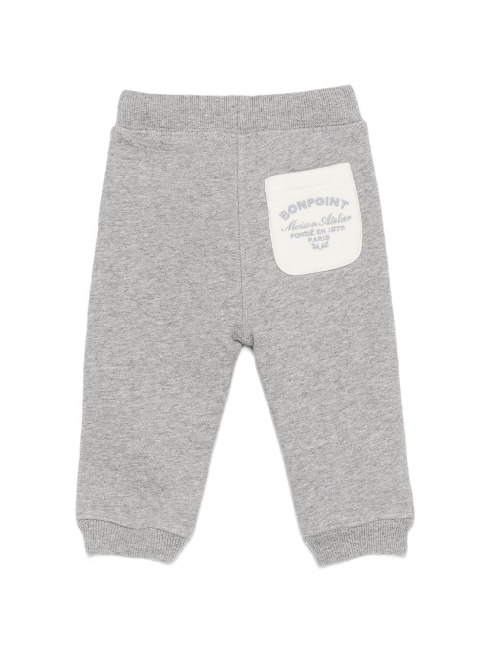 Pantaloni sportivi per neonato Bonpoint Kids grigi con effetto mélange W06YPAK00003 194A BONPOINT KIDS