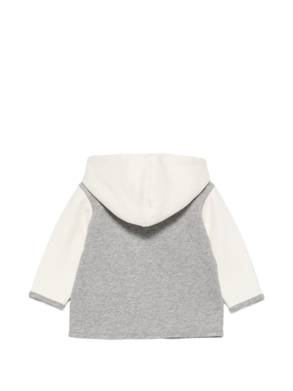 Felpa per neonato Bonpoint grigia con maniche a contrasto W06YSWK00001 194A BONPOINT KIDS
