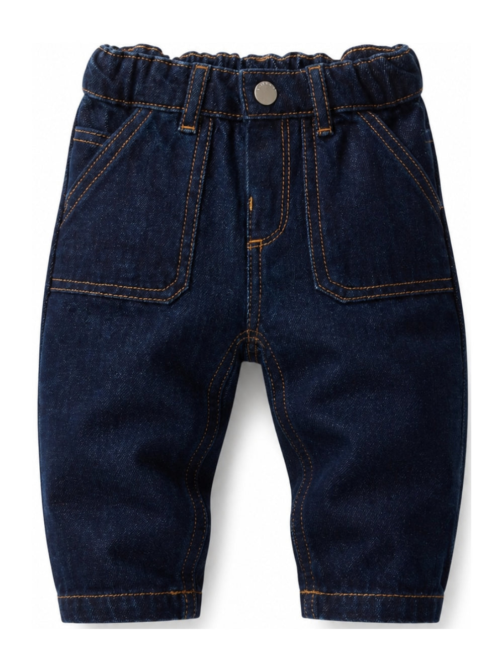 Jeans per neonato Bonpoint Kids blu con impunture a contrasto W06ZPAW00002 078 BONPOINT KIDS