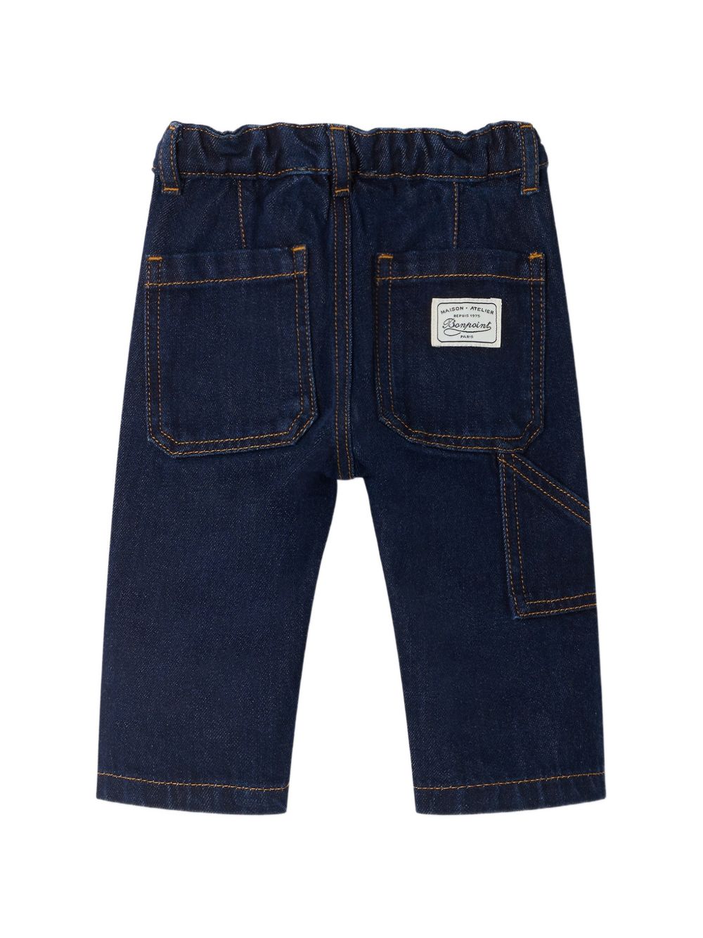 Jeans per neonato Bonpoint Kids blu con impunture a contrasto W06ZPAW00002 078 BONPOINT KIDS