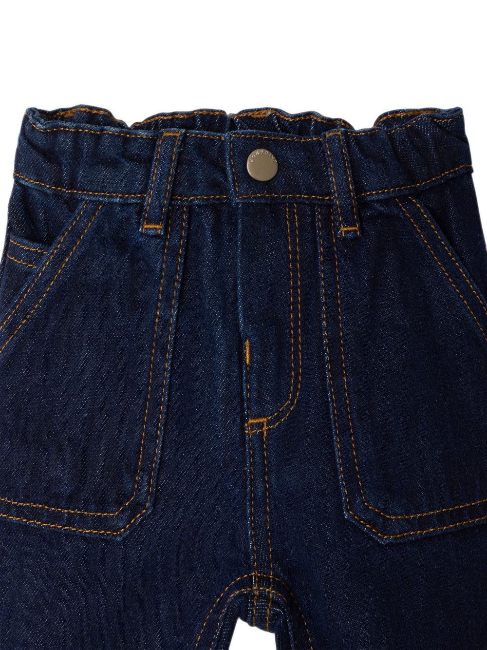 Jeans per neonato Bonpoint Kids blu con impunture a contrasto W06ZPAW00002 078 BONPOINT KIDS