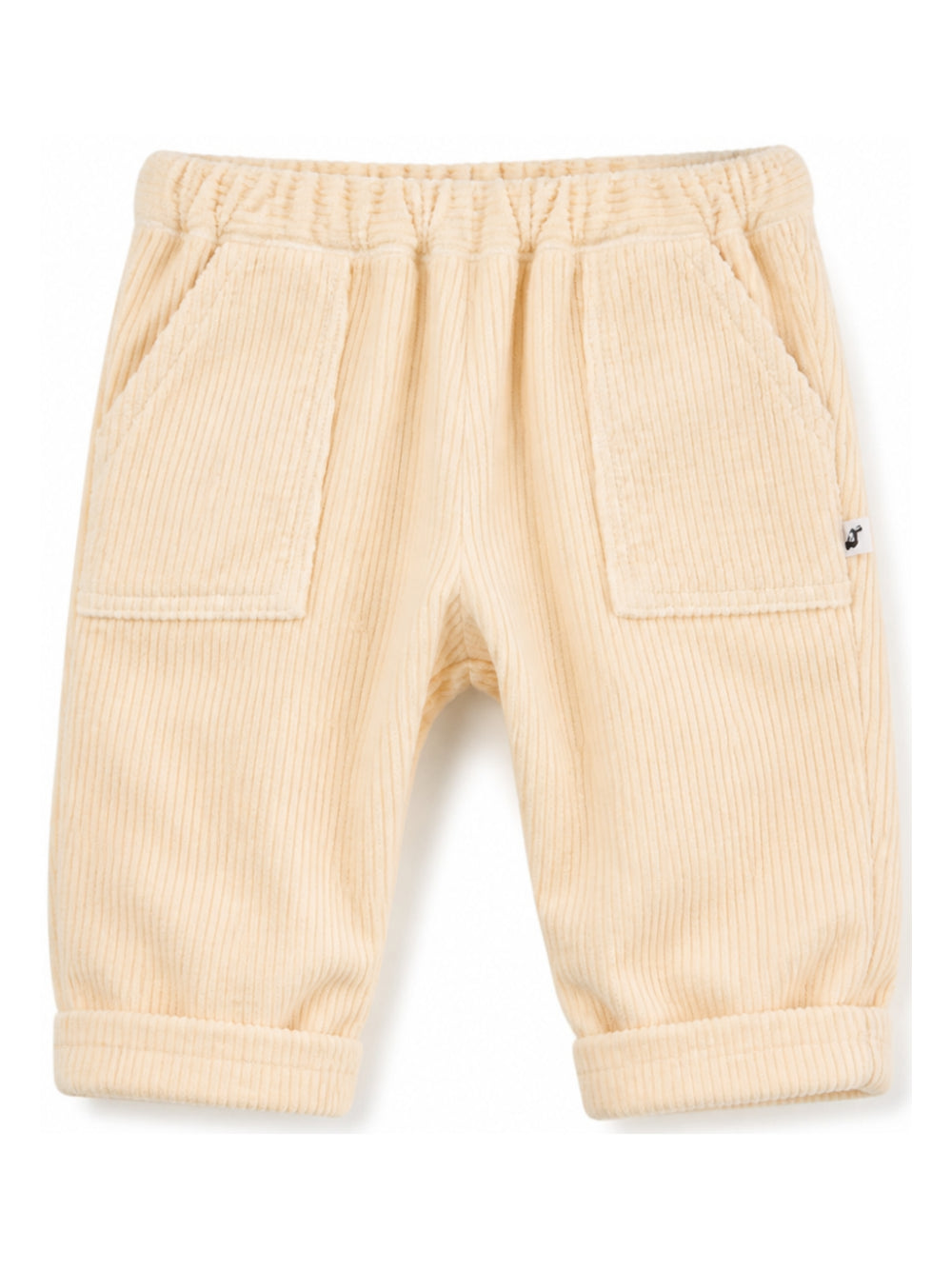Pantaloni per neonato Bonpoint Kids beige con trama a coste W06ZPAW00003 004 BONPOINT KIDS