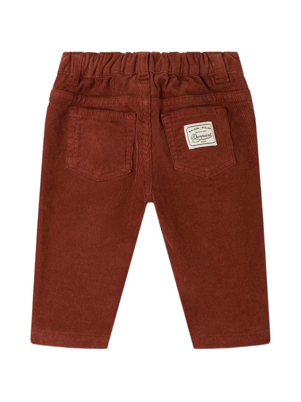 Pantaloni per neonato Bonpoint Kids rossi con trama a coste W06ZPAW00015 068A BONPOINT KIDS