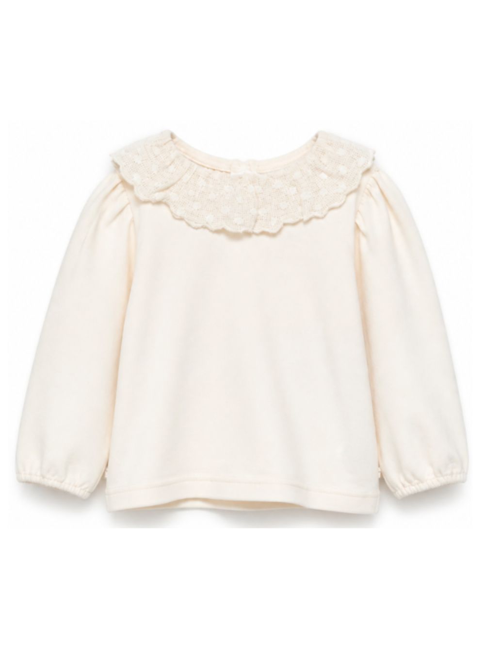 T-shirt per neonata Bonton Kids beige con bordo smerlato BD10021 120 BONTON KIDS