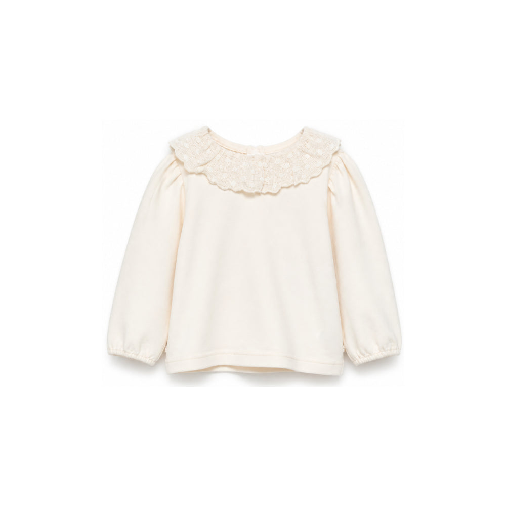 T-shirt per neonata Bonton Kids beige con bordo smerlato BD10021 120 BONTON KIDS