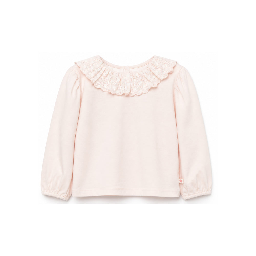 T-shirt per neonata Bonton Kids rosa con bordo smerlato BD10021 301 BONTON KIDS